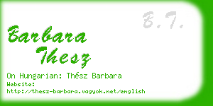 barbara thesz business card