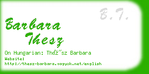 barbara thesz business card